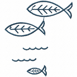Fishes Embroidery Design 5 Fishes Embroidery Design 5